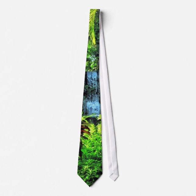 Bahamas - Tropical Waterfall Neck Tie (Front)