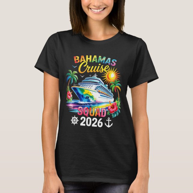 Bahamas Vacation 2026 Squad Family Friends Matchin T-Shirt (Front)
