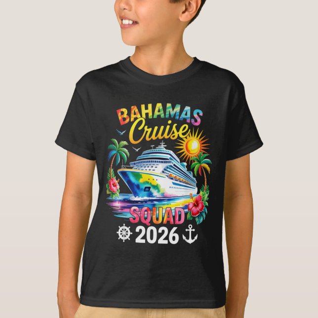Bahamas Vacation 2026 Squad Family Friends Matchin T-Shirt (Front)