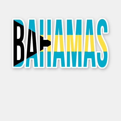 Bahamas Vacation Island Flag Sticker