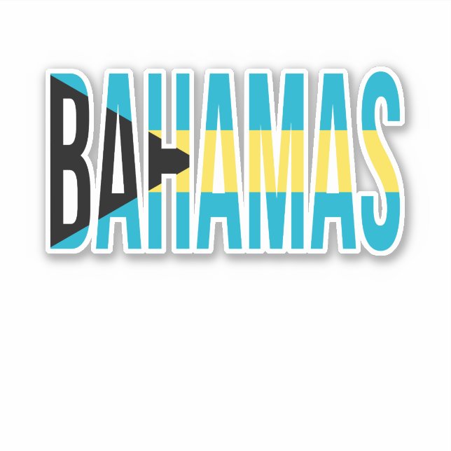 Bahamas Vacation Island Flag Sticker (Front)