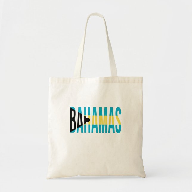 Bahamas Vacation Island Flag Tote Bag (Front)