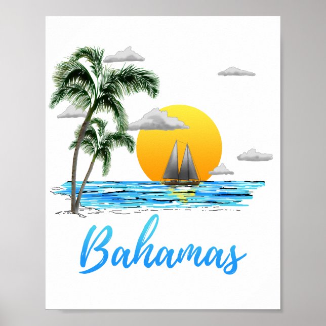 Bahamas Vacation Sailing Poster (Front)