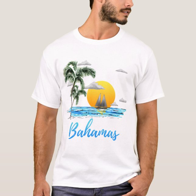 Bahamas Vacation Sailing T-Shirt (Front)