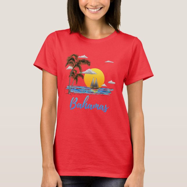 Bahamas Vacation Sailing T-Shirt (Front)