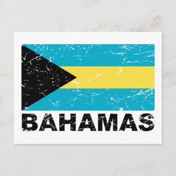 Bahamas Vintage Flag Postcard by allworldtees at Zazzle
