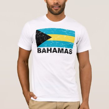 Bahamas Vintage Flag T-shirt by allworldtees at Zazzle