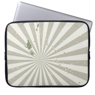 Bahamas vintage map. Grunge poster with map of the Laptop Sleeve