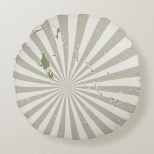 Bahamas vintage map. Grunge poster with map of the Round Pillow