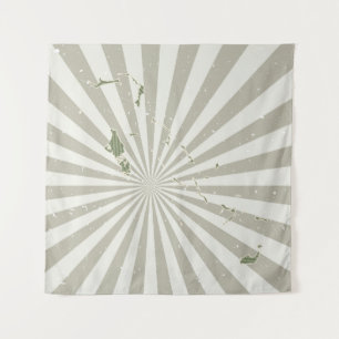 Bahamas vintage map. Grunge poster with map of the Tapestry