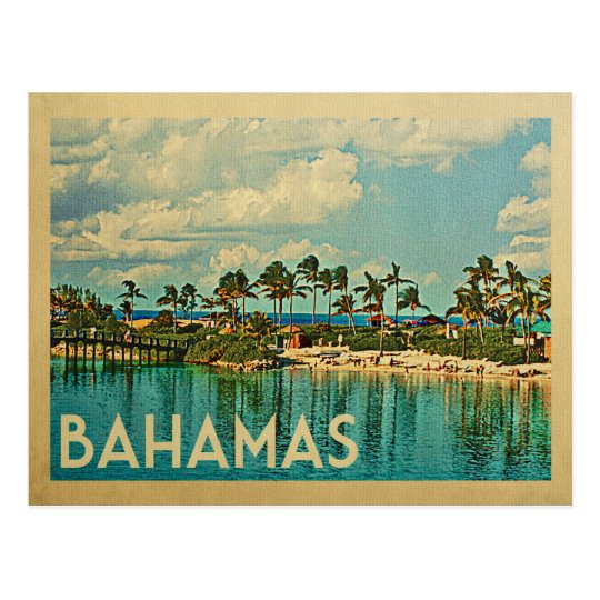 Bahamas Vintage Travel Postcard