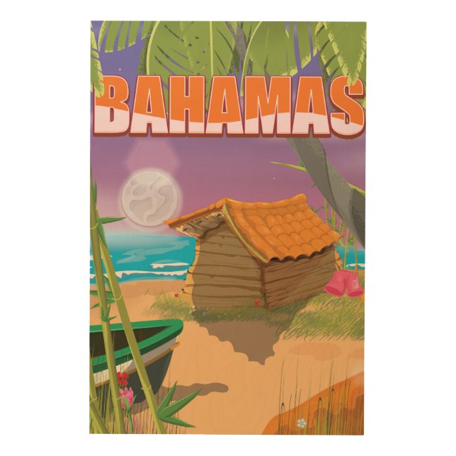 Bahamas vintage travel poster (Front)