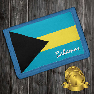 Bahamas wallet, Bahamas flag patriot / sports Trifold Wallet