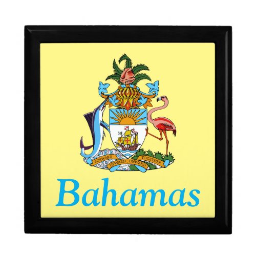 Bahamas with Coat of Arms Caribbean Paradise Gift Box