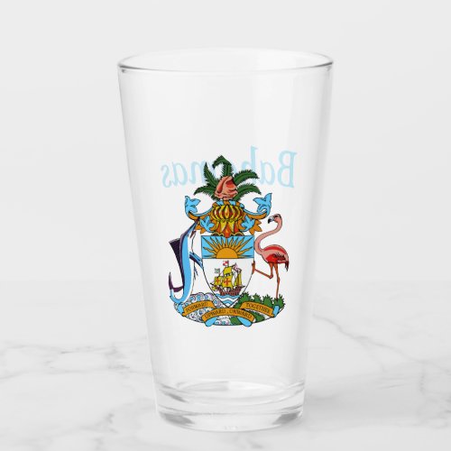 Bahamas with Coat of Arms Caribbean Paradise Glass