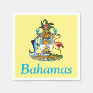 Bahamas with Coat of Arms (Caribbean Paradise) Napkins