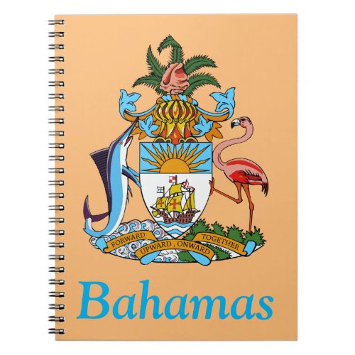 Bahamas with Coat of Arms Caribbean Paradise Notebook