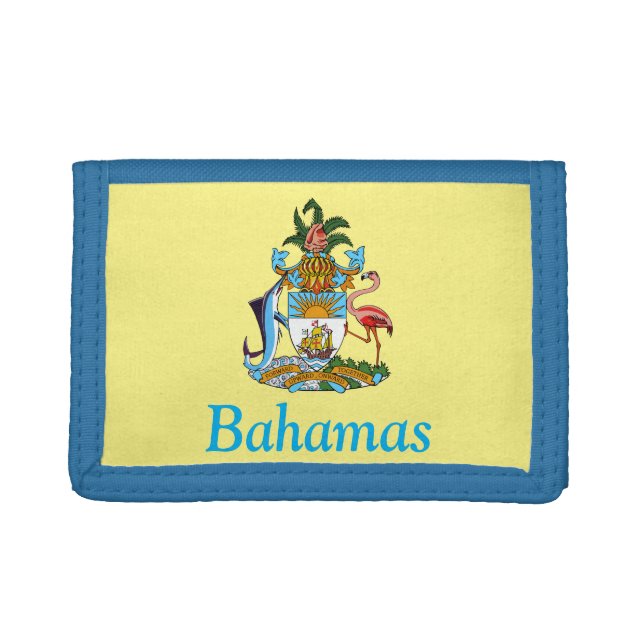 Bahamas with Coat of Arms (Caribbean Paradise) Trifold Wallet (Front)