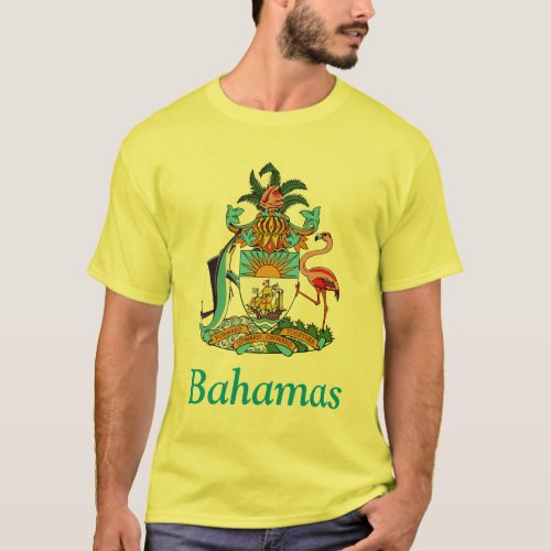 Bahamas with Coat of Arms Island Paradise T_Shirt