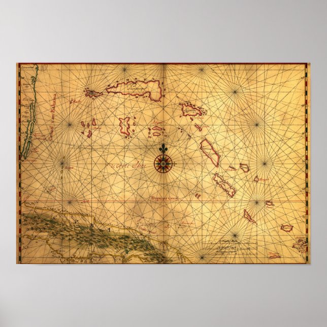 BahamasPanoramic MapBahamas Poster (Front)