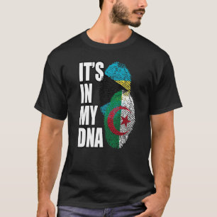 Bahamian And Algerian Mix DNA Flag Heritage T-Shirt