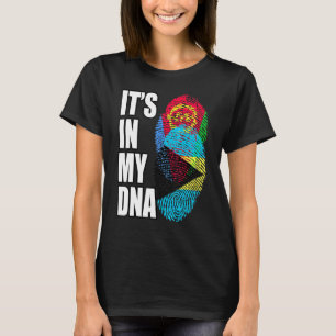 Bahamian And Eritrean Mix DNA Flag Heritage T-Shirt