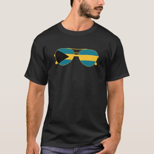 Bahamian Flag Bahamas Sunglasses T_Shirt Bahamas F