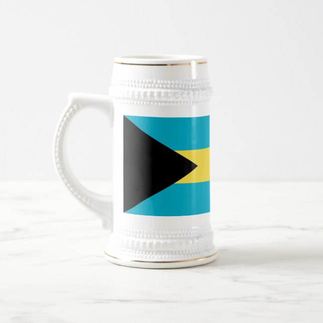 Bahamian Flag Beer Stein (Left)