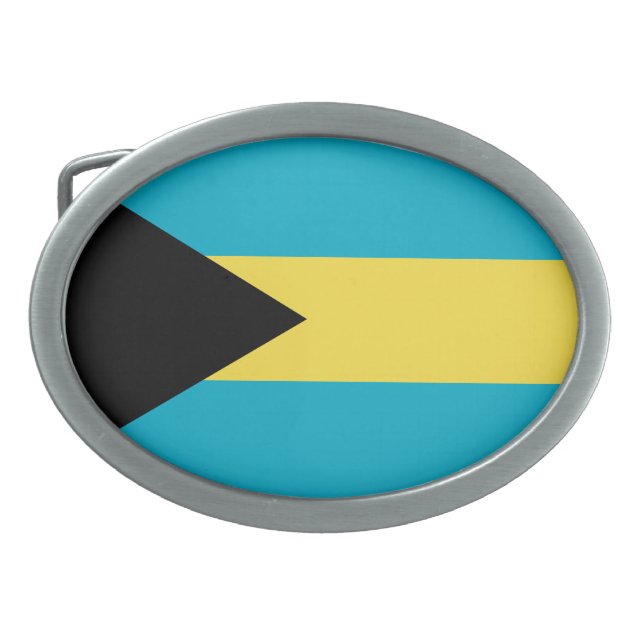 Bahamian Flag Belt Buckle (Front)