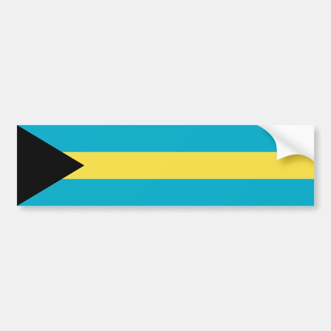 Bahamian Flag Bumper Sticker (Front)