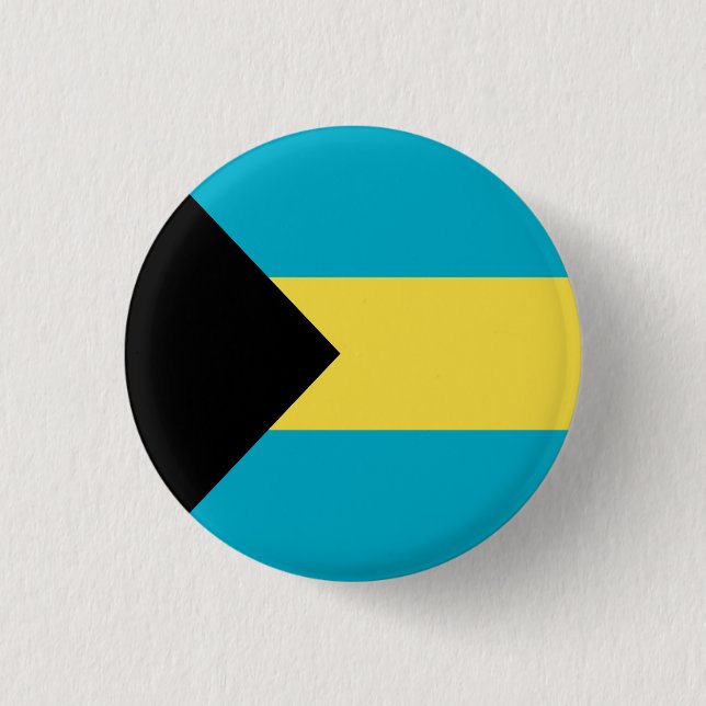 Bahamian Flag Button (Front)