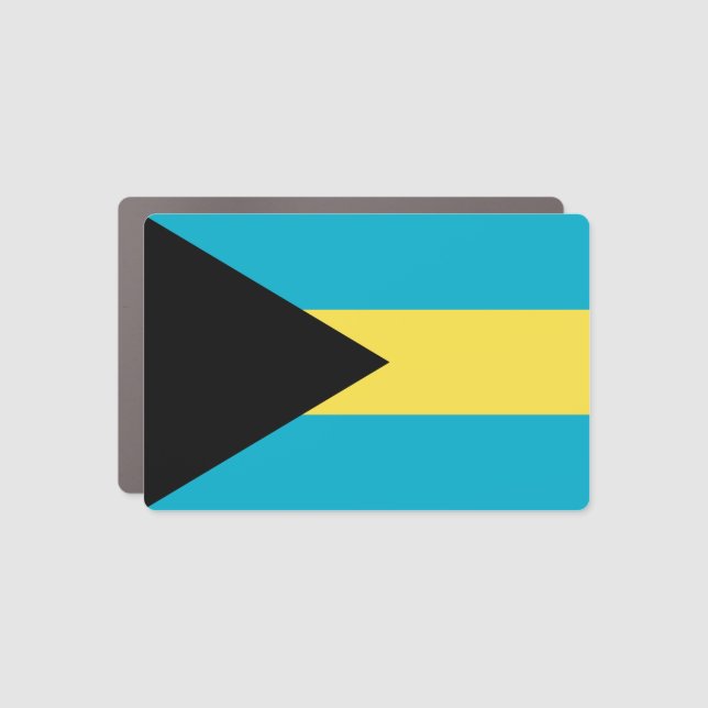 Bahamian Flag Car Magnet (Front)
