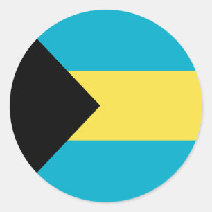Bahamian Flag Classic Round Sticker