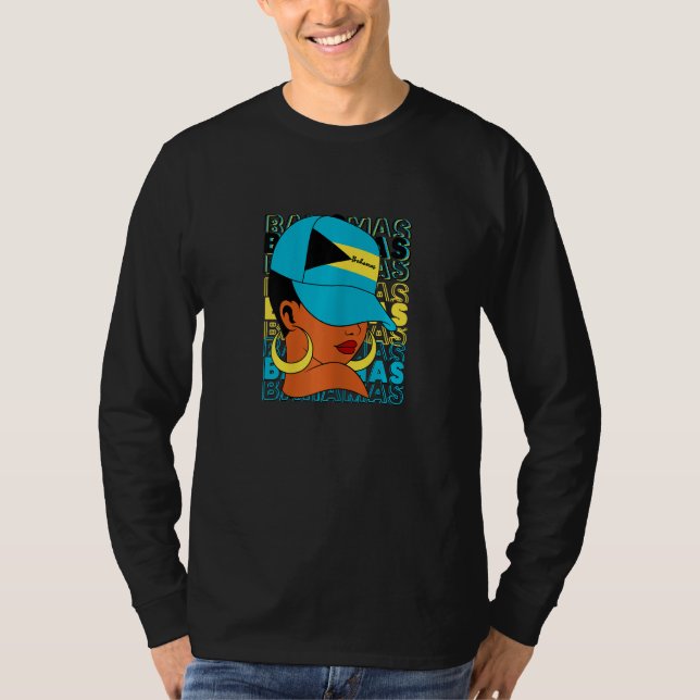 Bahamian Flag Clothing Bahamas Vacation Design Bah T-Shirt (Front)