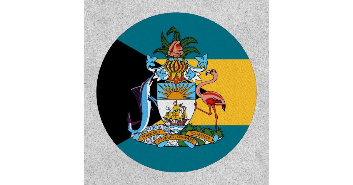 Bahamas Flag Blue Marlins Coat Of Arms 3D Print Mesh Fiber