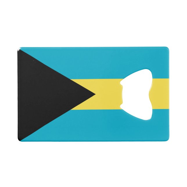 Bahamian Flag Credit Card Bottle Opener (Front (Horizontal))