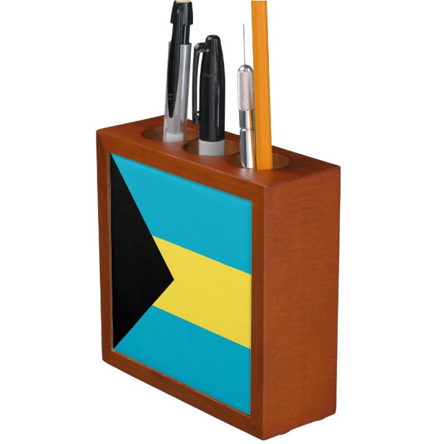 Bahamian Flag Desk Organizer (In Situ)