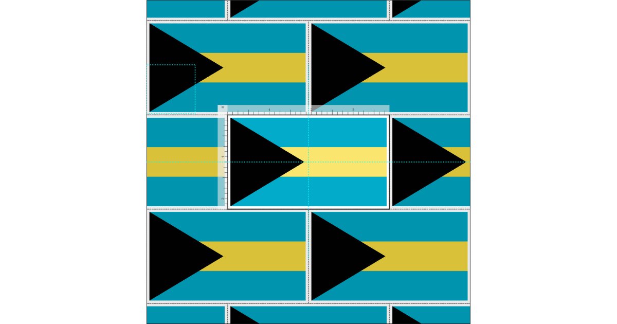 Bahamian Flag Fabric | Zazzle