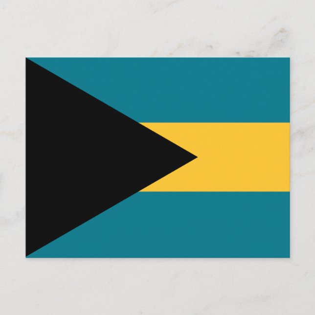 Bahamian Flag, Flag of The Bahamas Postcard (Front)