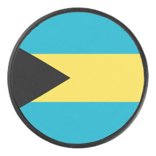Bahamian Flag Hockey Puck