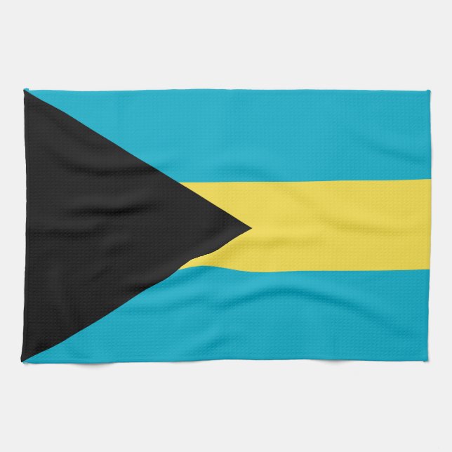 Bahamian Flag Kitchen Towel (Horizontal)