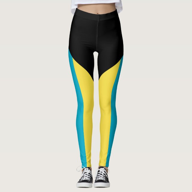 Bahamian Flag Leggings (Front)