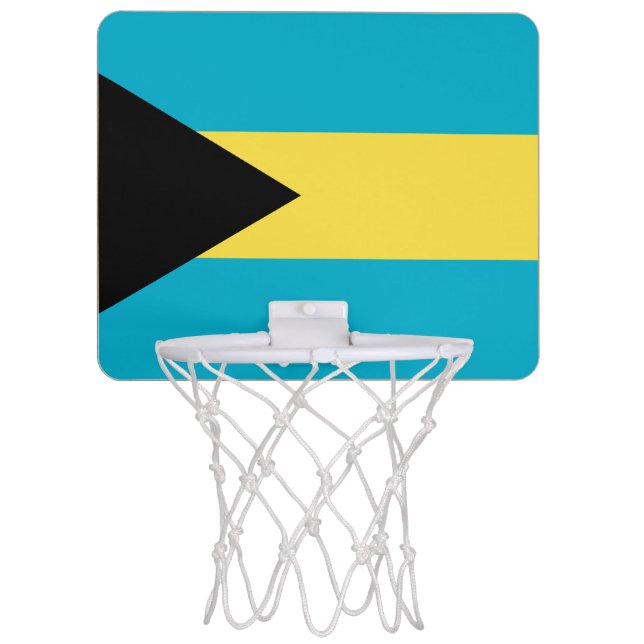 Bahamian Flag Mini Basketball Hoop (Front)