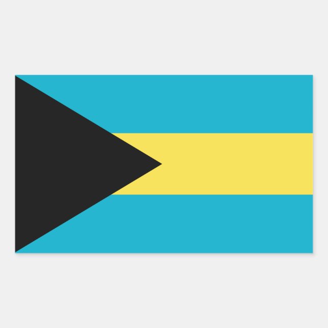 Bahamian Flag Rectangular Sticker (Front)