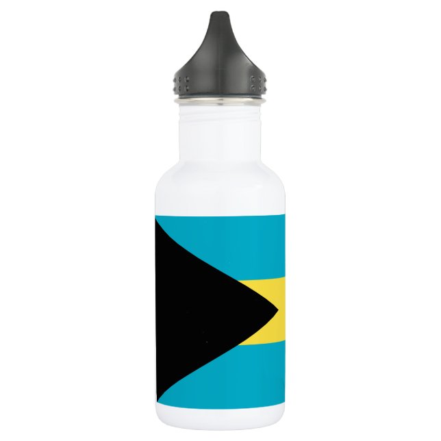 Bahamian Flag Stainless Steel Water Bottle (Left)