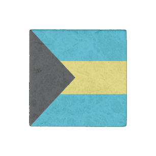 Bahamian Flag Stone Magnet