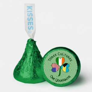 Bahamian Irish American Flag Shamrock Personalized Hershey®'s Kisses®