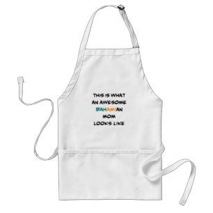 bahamian mom, awesome adult apron
