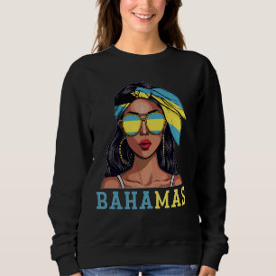 Bahamian Souvenirs Products Woman Flag Roots Baham Sweatshirt