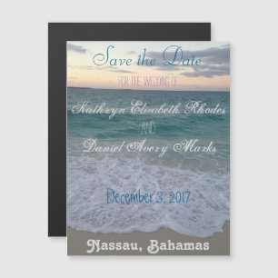 Bahamian Sunset Save the Date Magnet